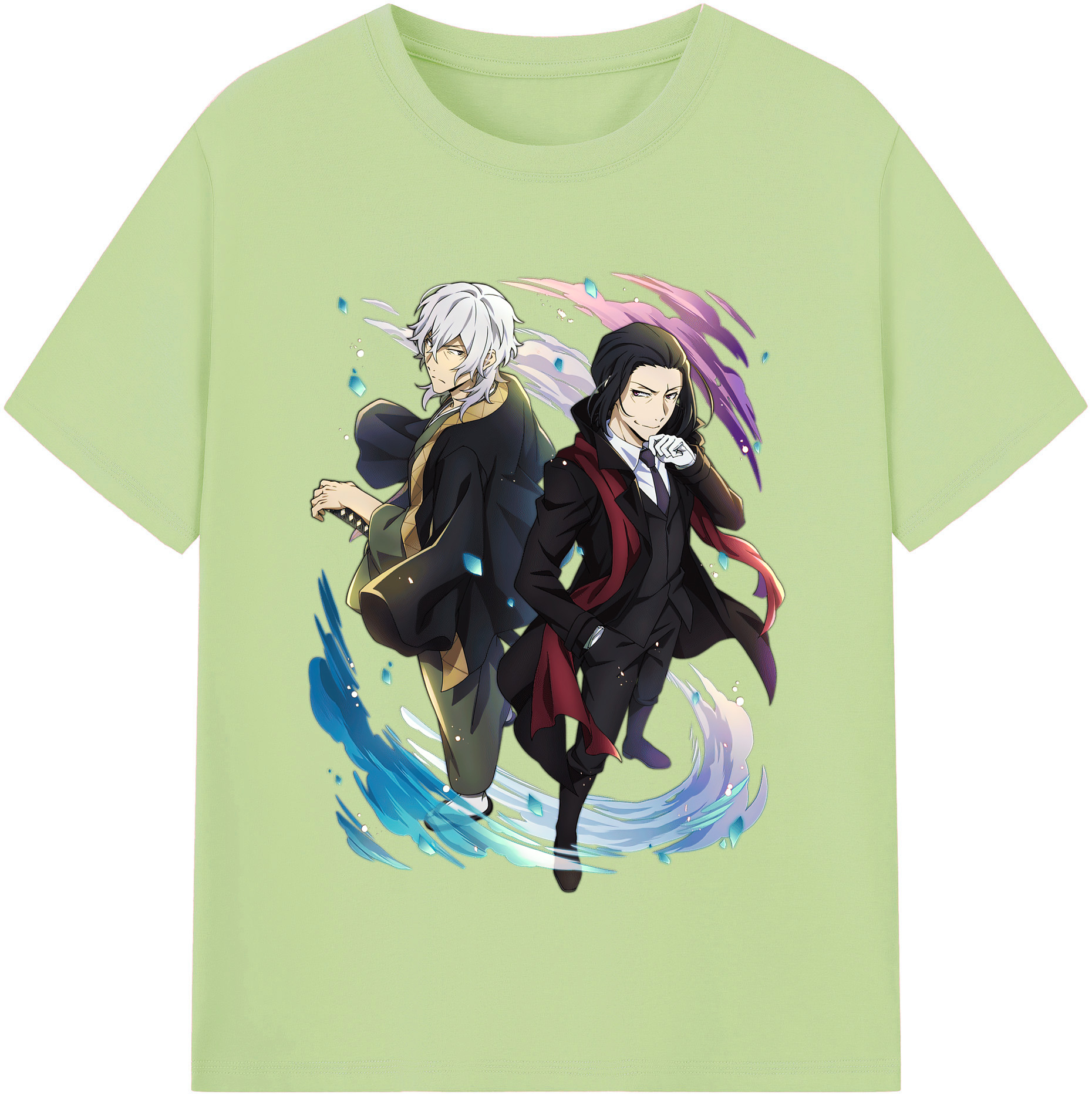 （画像用） 文豪ストレイドッグス Bungo Stray Dogs 綿100％半袖Tシャツ（フロントプリント）
